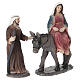 Viaggio a Betlemme Maria incinta e Giuseppe presepe 10 cm s2