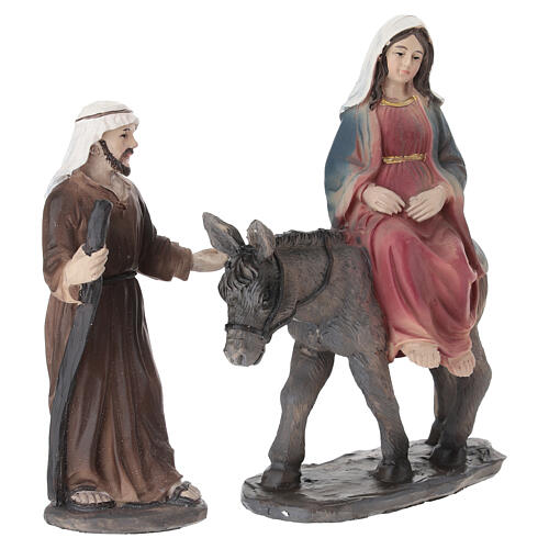 Journey to Bethlehem Pregnant Mary and Joseph nativity 10 cm 2