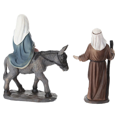 Journey to Bethlehem Pregnant Mary and Joseph nativity 10 cm 4