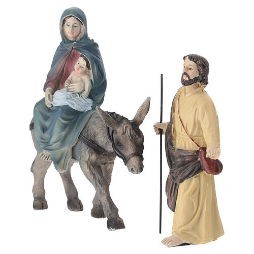 Huida a Egipto de resina belén 10 cm 2