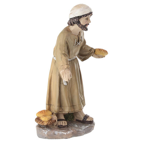 Sprzedawca chleba - figurka z żywicy do szopki 10 cm 2
