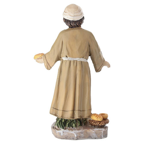 Sprzedawca chleba - figurka z żywicy do szopki 10 cm 4