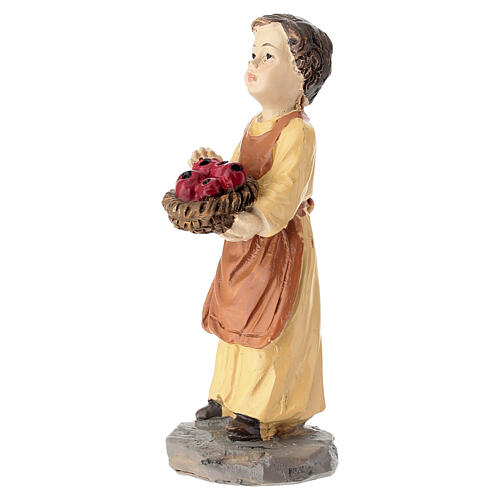 Sprzedawczyni owoców - figurka 8 cm do szopki 10 cm, żywica 3