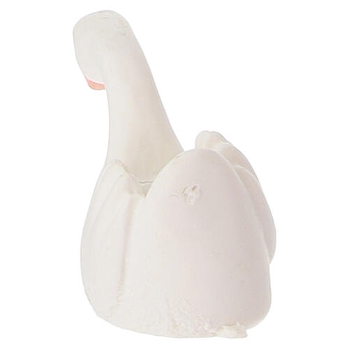 Łabędź biały do szopki 8–10 cm, żywica 3