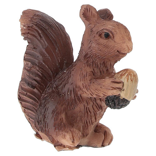 Wiewiórki z żywicy 3 cm, 12 szt. - do szopki 10–12 cm 3