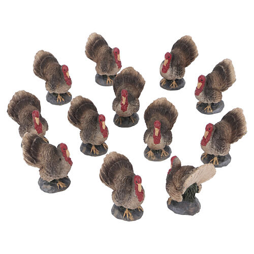Indyk 3 cm z żywicy - do szopki 10–12 cm 3