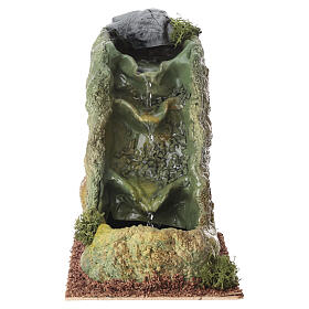 Waterfall with river and electric pump, 18x17x11 cm, for 8-10 cm Nativity Scene