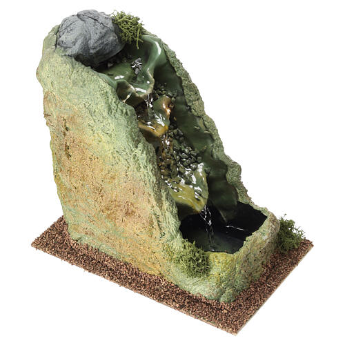 Waterfall with river and water pump 18x17x11 cm for 8-10 cm nativity 2