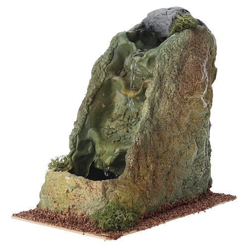 Waterfall with river and water pump 18x17x11 cm for 8-10 cm nativity 3
