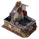 Nativity fountain in cork, moss and wood 14x13x9 cm s2