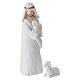 Nativité en résine, habits blancs, 8 pcs, crèche 14 cm s4