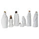 Nativité en résine, habits blancs, 8 pcs, crèche 14 cm s6