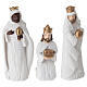 Nativity scene set in white resin, 8 pcs, 14 cm s5