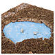Base in legno con lago 5x75x40 cm per presepe da 6 cm s3
