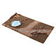 Base in legno con lago 5x75x40 cm per presepe da 6 cm s4