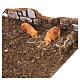 Base in legno con lago 5x75x40 cm per presepe da 6 cm s6