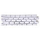 Low wall with raised white bricks 3x10 cm for 8 cm nativity scenes s1