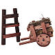 Kit con carrito y escalera madera 7,5x5x10 cm belenes 12-14 cm s1