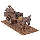 Asino con carretto legna 7,5x7,5x17,5 cm per presepe da 8 cm s3