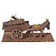 Asino con carretto legna 7,5x7,5x17,5 cm per presepe da 8 cm s4