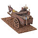 Asino con carretto legna 7,5x7,5x17,5 cm per presepe da 8 cm s5