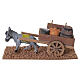 Donkey with wine cart, 7.5x7.5x17.5 cm, for 8 cm Nativity Scene s1