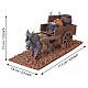 Asino con carretto vinaio 7,5x7,5x17,5 cm per presepe da 8 cm s2