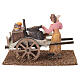 Carrito de madera 10x15x10 cm vendedora de castañas asadas s4