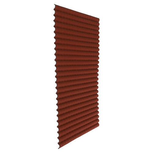 Roof panel with large red tiles, 35x50 cm 2