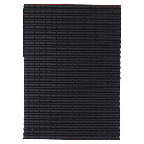Roof panel with large red tiles, 35x50 cm 3