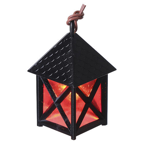 PVC nativity lantern h 3.5 cm low-voltage, red light 1