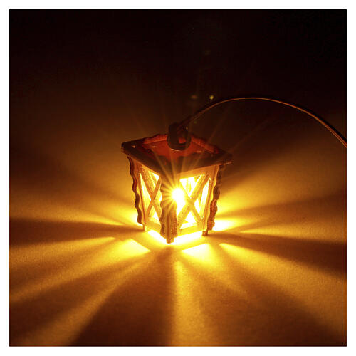 Mini linterna de madera con LED 2