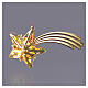 Golden comet star with intermittent light, 4x9 cm s2