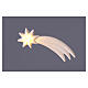 Wooden comet with intermittent LED light for Nativity Scene, 3x9 cm s2