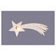 Comet star for Nativity Scene in wood, 4x9 cm, warm LED light s2