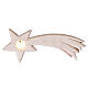 Cometa para presépio em madeira 4x9 cm luz LED quente s1