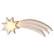 Wooden comet star for Nativity Scene with LED light, 4x11 cm s1