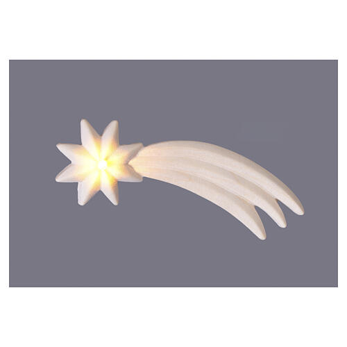 Cometa de madeira 4x11 cm para presépio luz LED 2