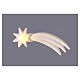 Cometa de madeira 4x11 cm para presépio luz LED s2