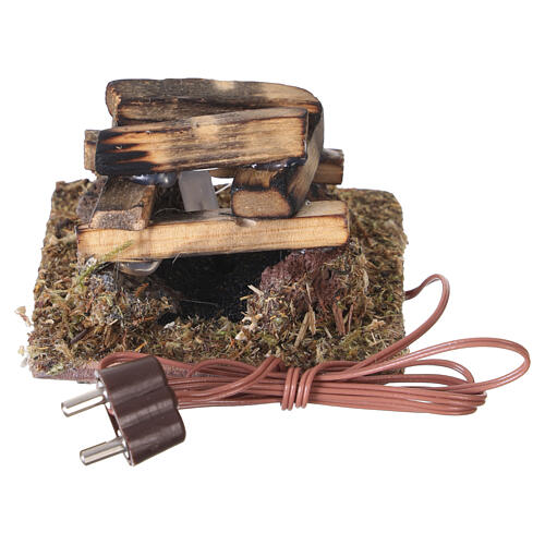 Fire for nativity scene 8 cm red flickering light 3