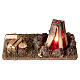 Feu de camp pour crèche effet flamme tremblotante 4x9x5 cm pour santons 6 cm s1