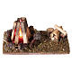 Feu de camp pour crèche effet flamme tremblotante 4x9x5 cm pour santons 6 cm s2