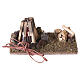 Feu de camp pour crèche effet flamme tremblotante 4x9x5 cm pour santons 6 cm s3