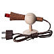 Torche en bois pour crèche lumière LED rouge h 3 cm 3,5 V s4