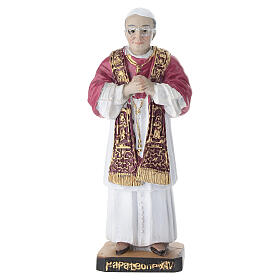Estatueta Papa Leão XIV 13 cm em resina colorida