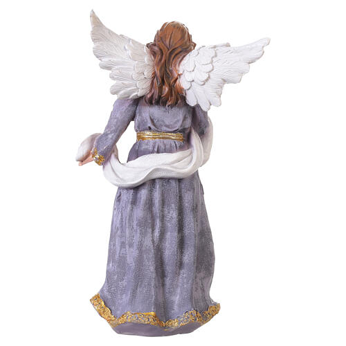 STOCK Angel in purple robe, 27 cm, resin 4
