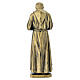 Estátua Padre Pio com terço em PVC cor bronze 18 cm s4