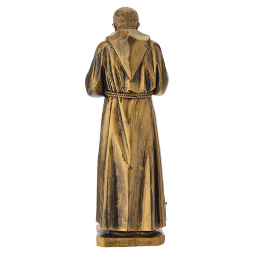 Saint Pio of Pietrelcina PVC statue, copper-coloured, 7.1 in 4