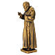 Statue Saint Pio de Pietrelcina en PVC couleur cuivre 18 cm s2
