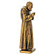 San Pio da Pietrelcina statua in PVC color rame 18 cm s3